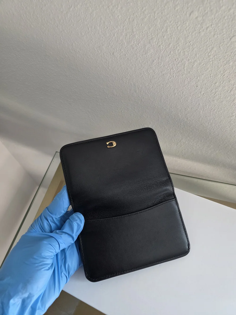 Coach black leather